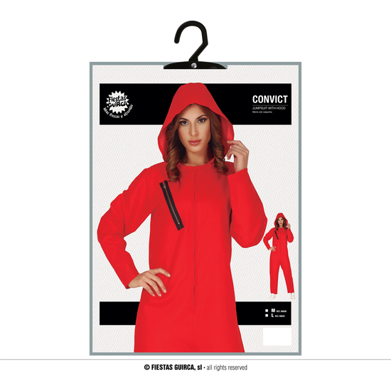 DISFRAZ ADULTO MONO ROJO CONVICTO TALLA 42-44