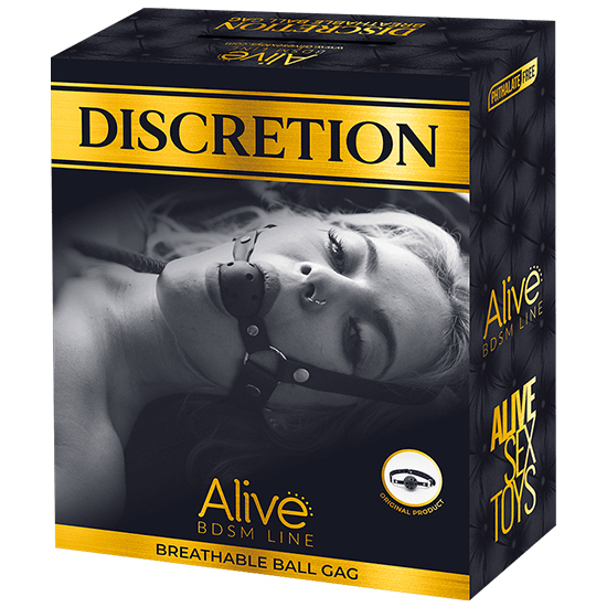 DISCRETION GAG WITH BALL - BLACK