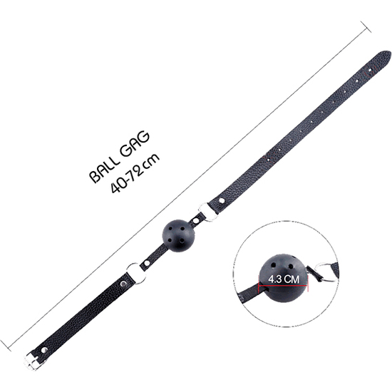 DISCRETION GAG WITH BALL - BLACK