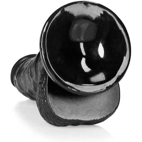 REALROCK - CURVED REALISTIC PENIS WITH TESTICLES AND SUCTION CUP - 6/ 15.5 CM