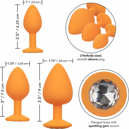 ANAL DILATOR KIT 3 PCS - ORANGE