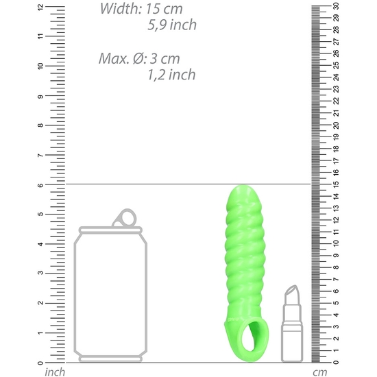 OUCH! - FLUORESCENT PENIS SHEATH - GLOW IN THE DARK