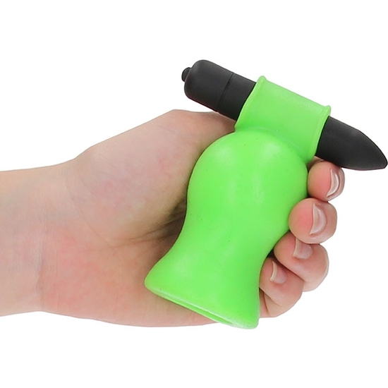 OUCH! - MASTURBATOR WITH FLUORESCENT VIBRATION - GLOW IN THE DARK