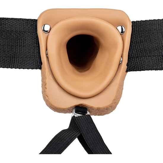 REALROCK-HOLLOW STRAP WITH TESTICLES - 9/ 23 CM-CARAMEL