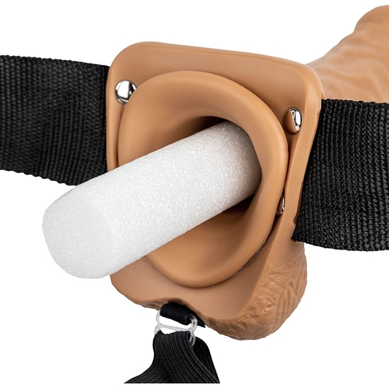 REALROCK-HOLLOW STRAP WITH TESTICLES - 9/ 23 CM-CARAMEL