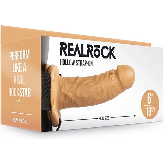 REALROCK - VIBRATOR WITH ADJUSTABLE STRAP-ON - 6/ 15.5 CM