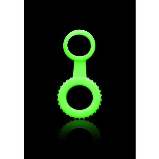 GLOW IN THE DARK - DOUBLE PENIS RING