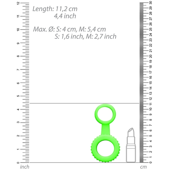 GLOW IN THE DARK - DOUBLE PENIS RING