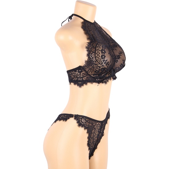 BLACK TOP AND PANTIES SET