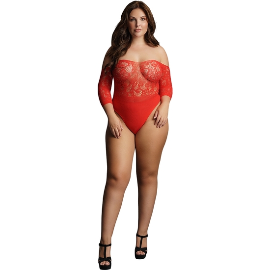Buy Le Desir Crotchless Rhinestone Teddy - Red Le Desir Crotchless Rhinestone Teddy - Red