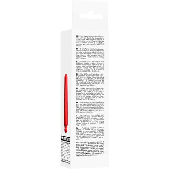 DELIA - VIBRATING BULLET - ABS BULLET WITH SILICONE SLEEVE - 10-SPEED - RED