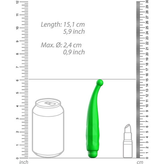 LYRA - VIBRATING BULLET - ABS BULLET WITH SILICONE SLEEVE - 10-SPEED - GREEN