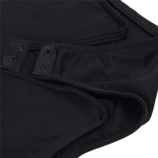 L-XL LONG SLEEVE MESH FITTED BODYSUIT WITH HOOK BUCKLES