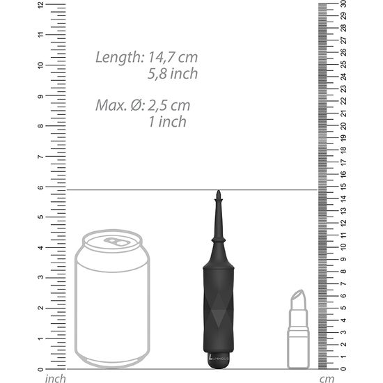 CIRCE - VIBRATING BULLET - ABS BULLET WITH SILICONE SLEEVE - 10-SPEED - BLACK