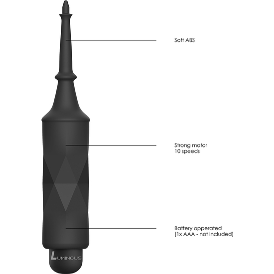 CIRCE - VIBRATING BULLET - ABS BULLET WITH SILICONE SLEEVE - 10-SPEED - BLACK
