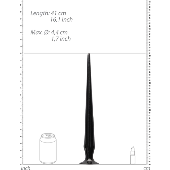 ASS SPIKE DILDO - 42 CM - BLACK
