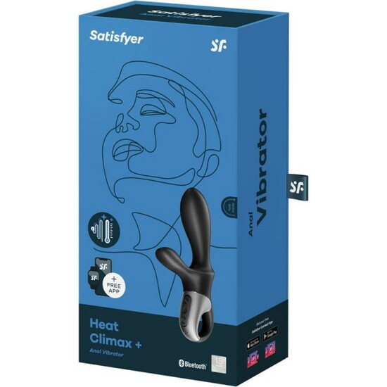 SATISFYER HEAT CLIMAX + ANAL VIBRATOR WITH HEAT - BLACK