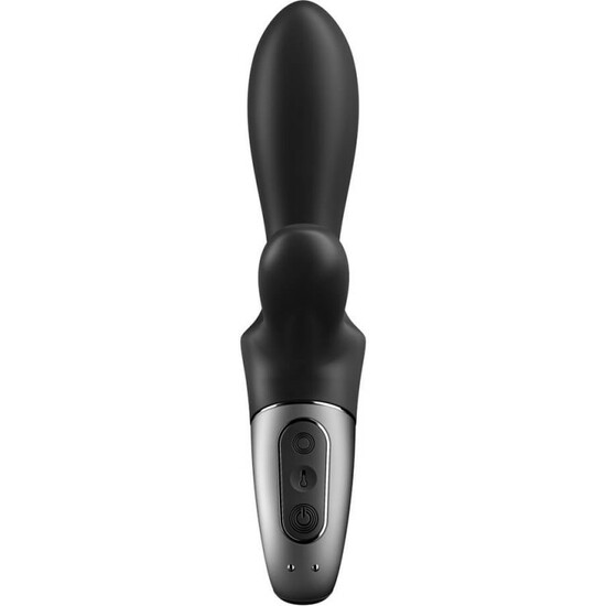 SATISFYER HEAT CLIMAX + ANAL VIBRATOR WITH HEAT - BLACK