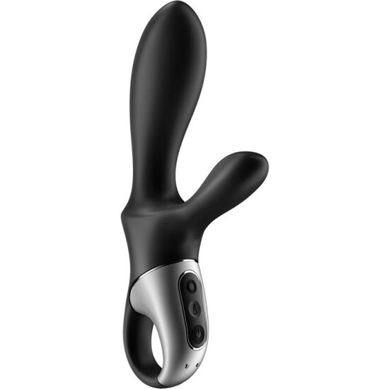 SATISFYER HEAT CLIMAX + ANAL VIBRATOR WITH HEAT - BLACK