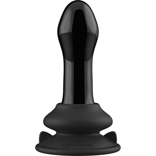 Buy Pluggy - Glass Vibrator - With Suction Cup And Remote - Rechargeable - 10 Speeds - Black Pluggy - Glass Vibrator - With Suction Cup And Remote - Rechargeable - 10 Speeds - Black
