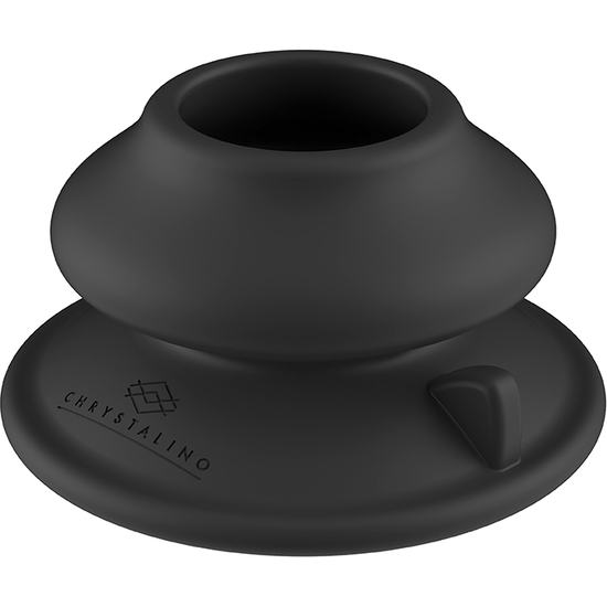PLUGGY - GLASS VIBRATOR - WITH SUCTION CUP AND REMOTE - RECHARGEABLE - 10 SPEEDS - BLACK