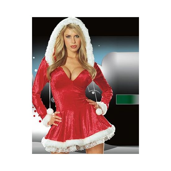 Buy Velvet Christmas Dress With Long Sleeves And Hood Red Velvet Christmas Dress With Long Sleeves And Hood Red