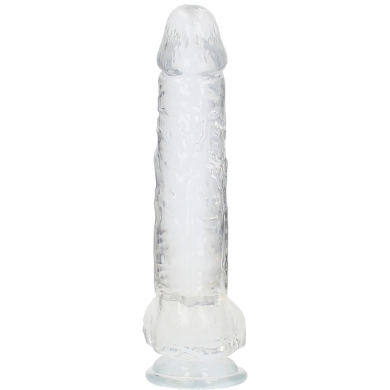 REALROCK - DILDO EFECTO GELATINA CON TESTÍCULOS - 10 - TRANSPARENTE