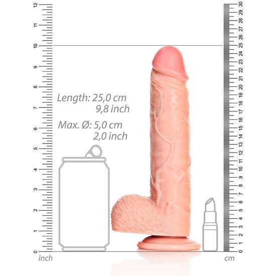 REALROCK - REALISTIC PENIS WITH TESTICLES - 9/ 23 CM