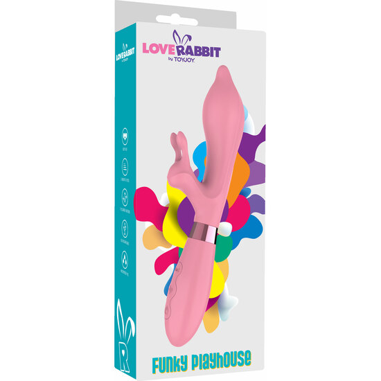 TOYJOY - FUNKY PLAYHOUSE DOUBLE STIMULATION VIBRATOR - PINK