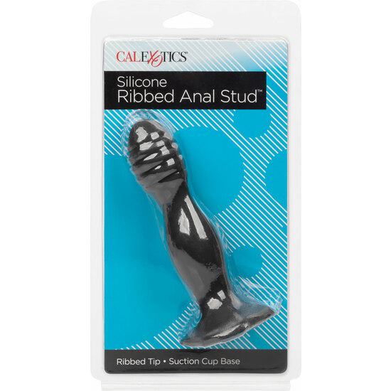 CALEXOTICS - RIBBED ANAL STUD - ANAL PLUG - BLACK