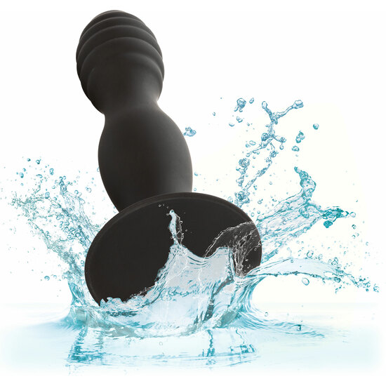 CALEXOTICS - RIBBED ANAL STUD - ANAL PLUG - BLACK