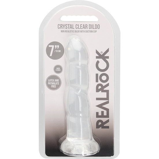 REALROCK - JELLY EFFECT DILDO - 7/17 CM - TRANSPARENT