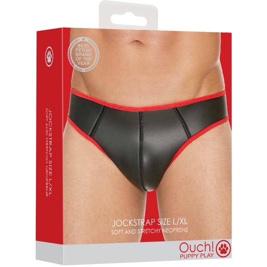 OUCH PUPPY PLAY - NEOPRENE JOCKSTRAP - RED