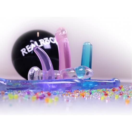 REALROCK - DILDO SUITABLE FOR ANAL AND VAGINAL USE - 6.7/ 17 CM - TURQUOISE