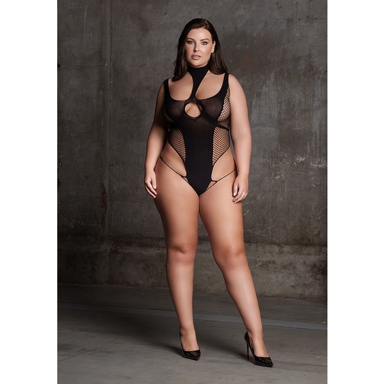 LE D SIR- SHADE-CYLLENE XLVIII - HIGH NECK BODYSUIT - LARGE SIZE