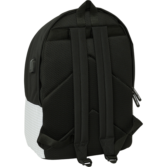MOCHILA DOBLE PARA PORTATIL 15,6 +USB REAL MADRID 1ª EQUIP. 24/25