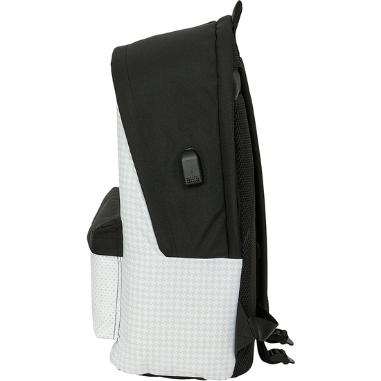 MOCHILA DOBLE PARA PORTATIL 15,6 +USB REAL MADRID 1ª EQUIP. 24/25
