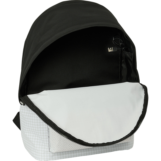 MOCHILA DOBLE PARA PORTATIL 15,6 +USB REAL MADRID 1ª EQUIP. 24/25