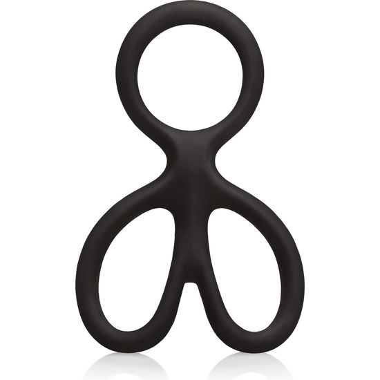 BALL SPREADER COCK RINGS - BLACK