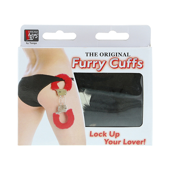 DREAM TOYS BLACK PLUSH HANDCUFFS