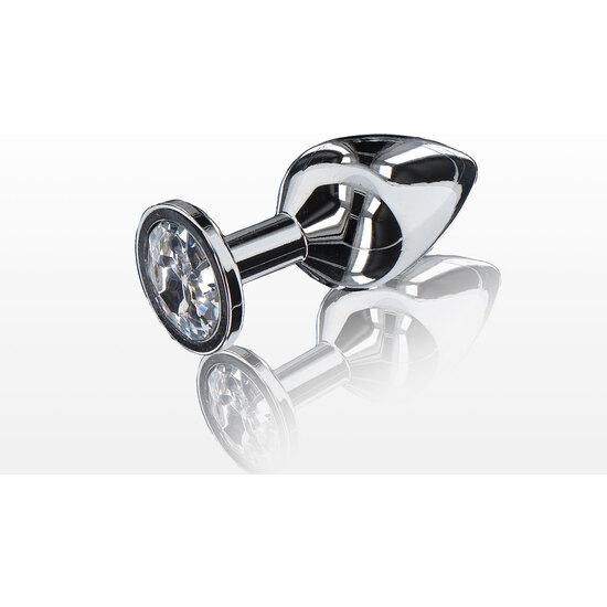 TOYJOY - MEDIUM ANAL PLUG WITH JEWEL - SILVER
