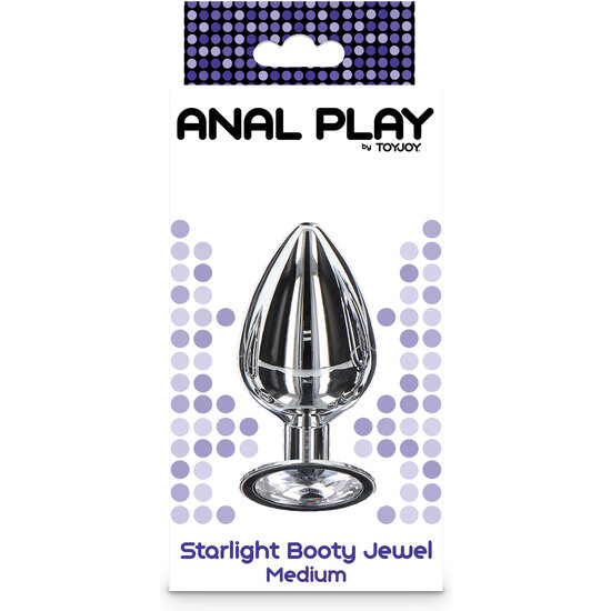 TOYJOY - MEDIUM ANAL PLUG WITH JEWEL - SILVER