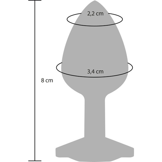TOYJOY - MEDIUM ANAL PLUG WITH JEWEL - SILVER