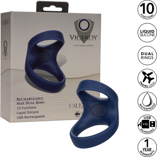 CALEXOTICS - RECHARGEABLE MAX DUAL RING - BLUE