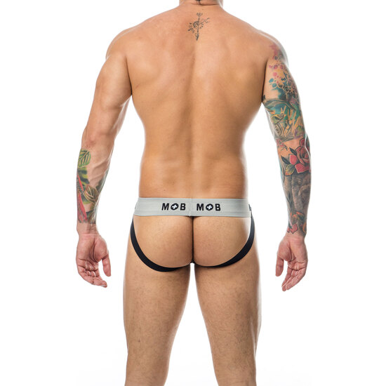 MOB STRIPE CLASSIC JOCK - WHITE THONG
