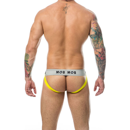 MOB STRIPE CLASSIC JOCK - YELLOW THONG