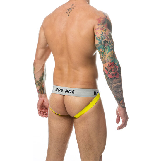 MOB STRIPE CLASSIC JOCK - YELLOW THONG