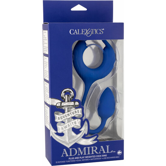ADMIRAL WEIGHTED COCK RING - RING - BLUE