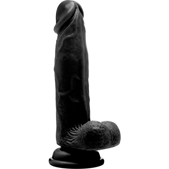 Buy Realrock Realistic Penis With Scrotum 20 Cm - Black Realrock Realistic Penis With Scrotum 20 Cm - Black