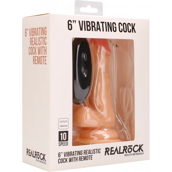 REALROCK PENIS VIBRATOR WITH SCROTAL 15 CM